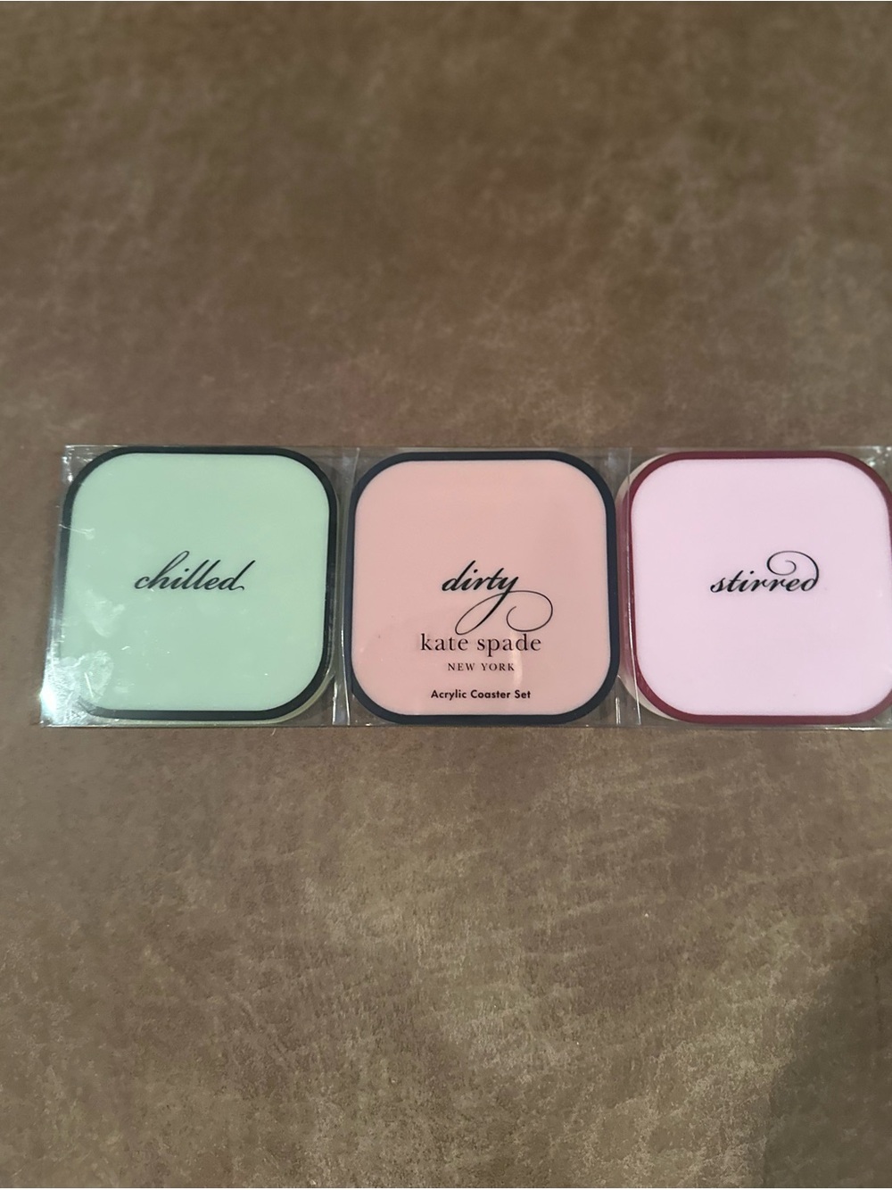 Kate Spade Acrylic Coaster Set